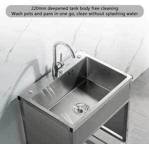 Équipement de <span class=keywords><strong>cuisine</strong></span> professionnel personnalisé en acier inoxydable commercial, évier de <span class=keywords><strong>cuisine</strong></span> industriel autoportant pour restaurant - Product Image 3