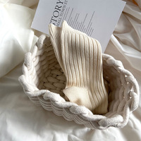 Chaussettes simples blanches Slouch Femmes Chaussettes pour l'école Crew Chaussettes