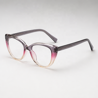 Montures optiques en acétate TR90 avec charnières métalliques à ressort, lunettes anti-lumière bleue pour femmes, monture de lunettes optiques personnalisée