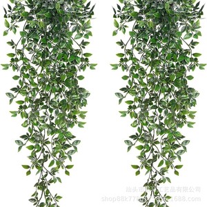 Plante suspendue artificielle Mingma Datura Vine 31,5 pouces/80 cm, décoration murale intérieure, plante en pot artificielle, fleur artificielle - Product Image 3