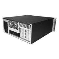 Châssis 4U pour montage en rack, refroidisseur de processeur 145 mm, 2 ventilateurs de 12 cm, 3 baies 3,5/2,5 pouces, alimentation ATX redondante 450 mm, stockage