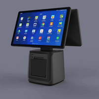 Caisse enregistreuse POS GMS Google Play Android/Windows 15.6+15.6 à écran simple/double avec écran rotatif Lecteur de code QR NFC