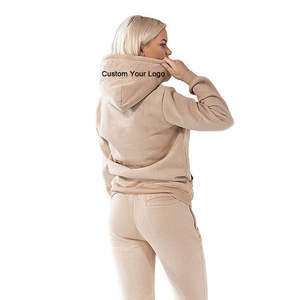 Sweat à capuche en tricot surdimensionné d'hiver avec logo personnalisé en couleur 3D en relief, pull en coton pour homme, streetwear décontracté - Product Image 3