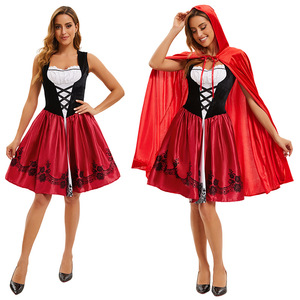Disfraz de Caperucita Roja de Disney para Mujer, Falda con Capa para Cosplay, Fiestas y Actuaciones - Product Image 1