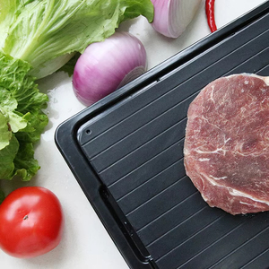 Aluminium Alloy Fast <b>Defrosting</b> Tray with Brush Tools for Thawing Frozen Meat Fish and Food - Product Image 4