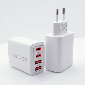 Cargador USB C Multipuerto GaN de 40W con Certificación QC3.0, 4 Puertos (2 USB-A, 2 Tipo-C PD), Resistente al Fuego, Estación de Carga Rápida, Adaptador de Corriente de Escritorio - Product Image 1