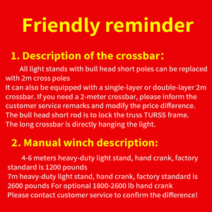 SHTX 250 portante-300KG 4.5 per carichi pesanti/6M/7M lampada a manovella a verricello - Product Image 5