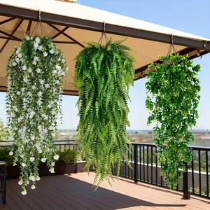 Artificial <b>Eucalyptus</b> Vine 200cm+ Single <b>Branch</b> Plastic Greenery For Home Outdoor Decor - Product Image 2