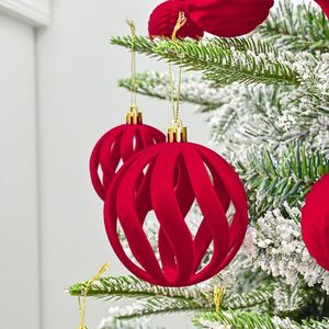 Boules de Noël floquées, décorations suspendues pour centres commerciaux, ambiance exquise, décorations de Noël en forme de seau - Product Image 5