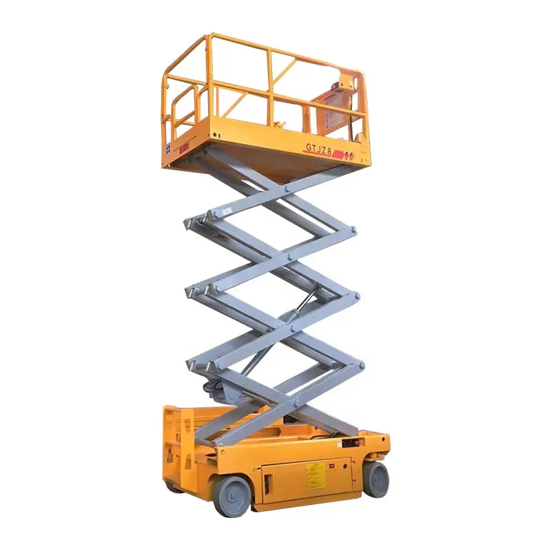 battery powered scissor lift platform DC motor 12m scissor lift 8m platform lift adjustable height work platform