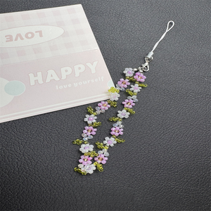 Cinturino per cellulare Chic da <span class=keywords><strong>donna</strong></span> con perline a farfalla con perline e perline per <span class=keywords><strong>telefono</strong></span> in acrilico custodia per <span class=keywords><strong>telefono</strong></span> con catena Chic - Product Image 3