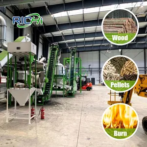 RICHI Automatic 1 Ton Per Hour Biofuel Wood Pellet Making for Pellet Mill Machine