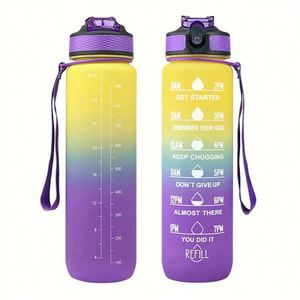 Gobelet en plastique Tritan sans BPA Northforest 32OZ avec couvercle à paille rabattable et verrouillage, design minimaliste, pour le sport, la rentrée scolaire, tasse motivante - Product Image 1