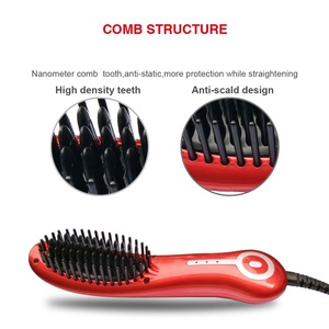 Venta caliente LCD plancha de pelo Multi-funcional de pelo que labra la Herramienta 2 barba plancha rápido calentador de iónicos directamente peine del pelo - Product Image 6
