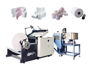 Automatic Roll Thermal Paper Slitter Fax Paper Cutting Machine Slitter Rewinder Faxing Receipt Rewinding Making Machine