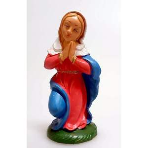 Figurine de la Madone à genoux en PVC aux couleurs vives, 10 cm de haut - Product Image 1