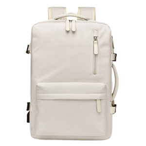 Sac à dos Oxford moderne gris clair multifonctionnel, idéal pour les voyages d'affaires et les courts séjours, design pratique pour le transport à la main - Product Image 1