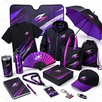 Ensemble de cadeaux pour membres du club automobile avec casquette personnalisée, sac à dos, articles de boisson et articles promotionnels de style de vie