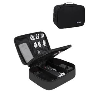 Bolsa organizadora electrónica con almacenamiento dividido, impermeable y a prueba de golpes para accesorios digitales de viaje - Product Image 3