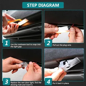 Cửa Xe Dẫn biểu tượng ánh sáng cho Saab 9-3 93 2003 2012 2010 2011 Saab 9-5 95 1998 2011 chào đón bóng ma lịch sự chiếu đèn - Product Image 6