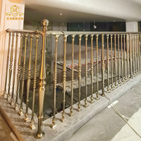 Piliers de balustrade d'escalier intérieurs en aluminium de luxe pour balcon, design chinois
