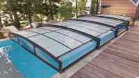 ECO SMART WASSERDICHTE SCHWIMMBADABDECKUNG GC5408 OUTDOOR Metall-Aluminiumrahmen-Umschließung Ohne Schienen Polycarbonat