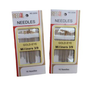Agujas de coser a mano multiusos 3/9 con punta dorada, paquete de 16 unidades, agujas de coser a mano de acero al carbono fino, Tienda Departamental 1 Yuan - Product Image 2