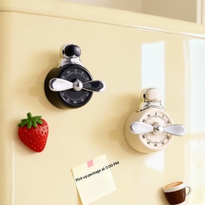 Minuteur mécanique magnétique de style pilote pour la cuisine et la pâtisserie, avec alarme de compte à rebours - Aucune pile requise - Product Image 4