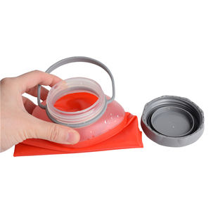 กระติกน้ำแบบพับเก็บได้ TPU,กระติกน้ำแบบ Bpa Free ขวดน้ำสำหรับปีนเขาปริมาณมาก1.5L - Product Image 4