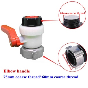 62/75mm Coarse to Outlet 60mm Coarse Thread Ball Valve for <b>Switch</b> Drain <b>Adapter</b> Garden Irrigation Valve IBC Butterfly Valve - Product Image 2