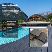 Revêtement de sol extérieur en WPC imperméable de qualité supérieure, terrasse en bois-plastique avec grain de bois 3D antidérapant pour jardin et piscines