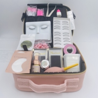 Nouveaux kits de démarrage pour extensions de cils LashTraining – Fibres confortables en coton noir, fabriquées à la machine, épaisseur 0,03 mm, pour une pose professionnelle.