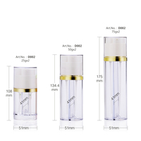 Fabricant sur mesure de flacons cosmétiques à double paroi, capacité 50 ml * 2, 75 ml * 2, flacon en plastique transparent à double compartiment pour soins de la peau