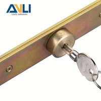 Serrure de porte de garage enroulable en acier, laiton et fer ANLI avec 2 clés
