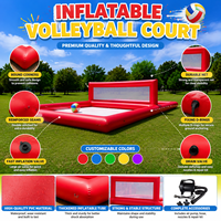 Terrain de volley-ball aquatique gonflable de qualité commerciale pour piscine, jardin, plage, sport de plein air