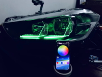 Feux de jour RVB réglables en couleur VAHID Automotive, bande lumineuse LED DRL, contrôle par application, accessoire de style extérieur pour voiture