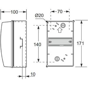 Interruptor de Pared Rosi IP65 de 2 Vías, Gris, ABS, Impermeable, RS3902-T - Product Image 2