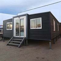 Maison conteneur préfabriquée extensible ISO CE, mobile, à double aile, Tiny Casa, bâtiment modulaire pour usage résidentiel