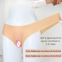 Culottes de travestissement homme-femme pas chères, sous-vêtements avec vagin en silicone, culotte artificielle pour homme, cache-pénis avec plug vaginal pour femme