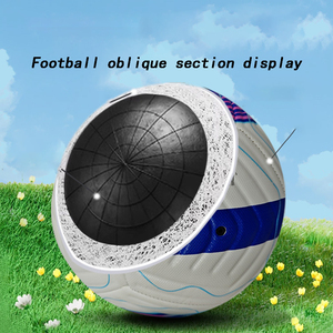 Ballons <span class=keywords><strong>de</strong></span> football <span class=keywords><strong>de</strong></span> haute qualité, design personnalisé, cuir PU premium, finition brillante, respectueux <span class=keywords><strong>de</strong></span> l'environnement, taille 5, vessie en caoutchouc thermocollé - Product Image 3
