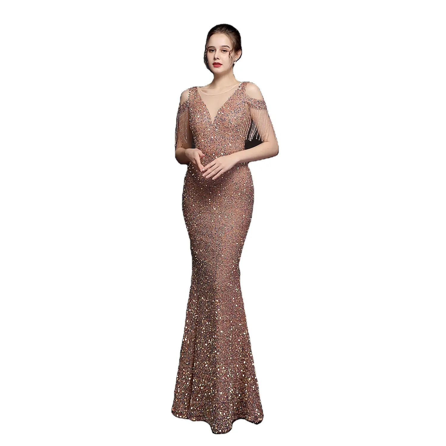 Morden Style High Quality Lady For Woman Prom Dress 2021 Evening Gown
