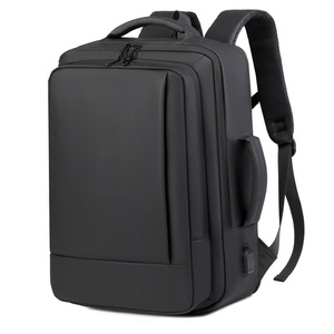 Promotional Multifunctional Business Computer Backpack New Waterproof Leather with Expandable Charging Port