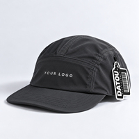 Casquette de baseball légère en nylon Ripstop à 5 panneaux, couleur unie, visière incurvée, logo personnalisé imprimé, unisexe, réglable, pour l'extérieur