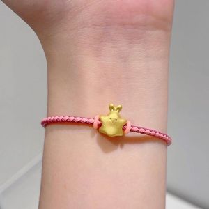 Star Rabbit Bracelet Pink Zinc Alloy Animal Zodiac Charm Women's Gift Jewelry - Product Image 2