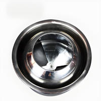 Buse sphérique réglable en acier inoxydable avec lames de soupape de commande, diffuseur sphérique avec soupape, adaptée au plafond