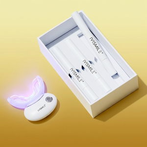 Kit de <span class=keywords><strong>blanchiment</strong></span> dentaire LED sans fil portable, rechargeable, étanche IPX7, à lumière bleue et rouge, avec stylo gel, marque privée - Product Image 1