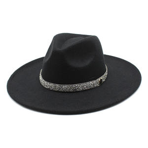 Sombreros Fedora para mujer y hombre, sombrero Fedora de ala ancha con diamantes de imitación ostentosos, personalizado, HT-1763, venta al por mayor, 2022 - Product Image 4
