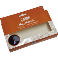 Boîte en carton écologique recyclable avec languette de suspension, fenêtre transparente, emballage en papier personnalisé imprimé pour articles ménagers