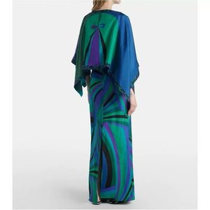 OUDINA Nuovo <span class=keywords><strong>Abbigliamento</strong></span> <span class=keywords><strong>Estivo</strong></span> da <span class=keywords><strong>Donna</strong></span>, <span class=keywords><strong>Elegante</strong></span> Set Due Pezzi con Stampa Digitale, Vestito a Sottoveste in Seta - Product Image 2
