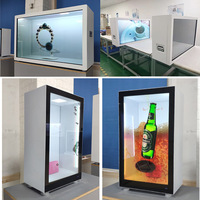 55 65 75 86 pouces LCD Cabinet Transparent 3D Holographique Écran Tactile Transparent Vitrine Boîte De Publicité